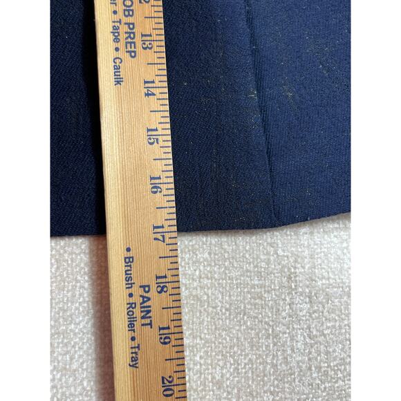 Theory Women’s Size 4 Blue Wool Blend Side Zip Lined Pencil Skirt Career Office - Picture 6 of 8